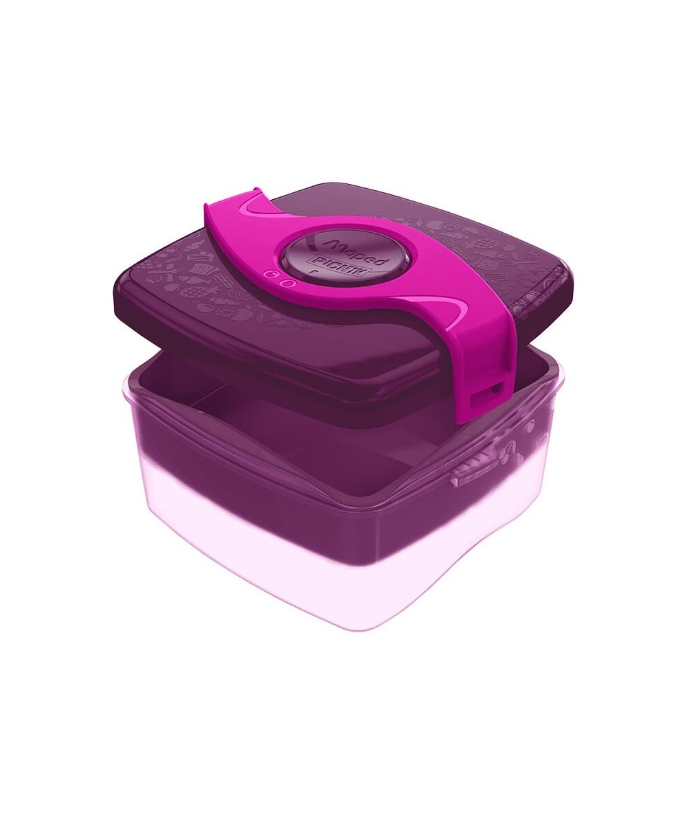 Lunchbox 2w1 średni Maped Picnik bordowo-różowy śniadaniówka BPA FREE