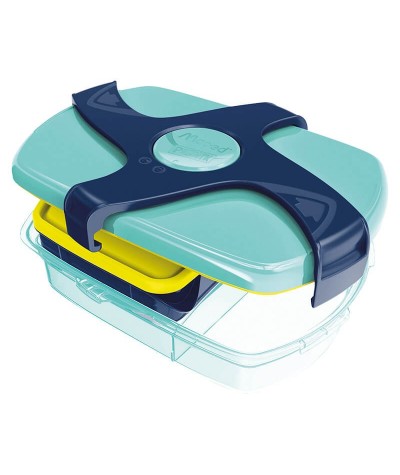 Lunchbox 2w1 duży Maped Picnik turkusowo-granatowy śniadaniówka BPA FREE