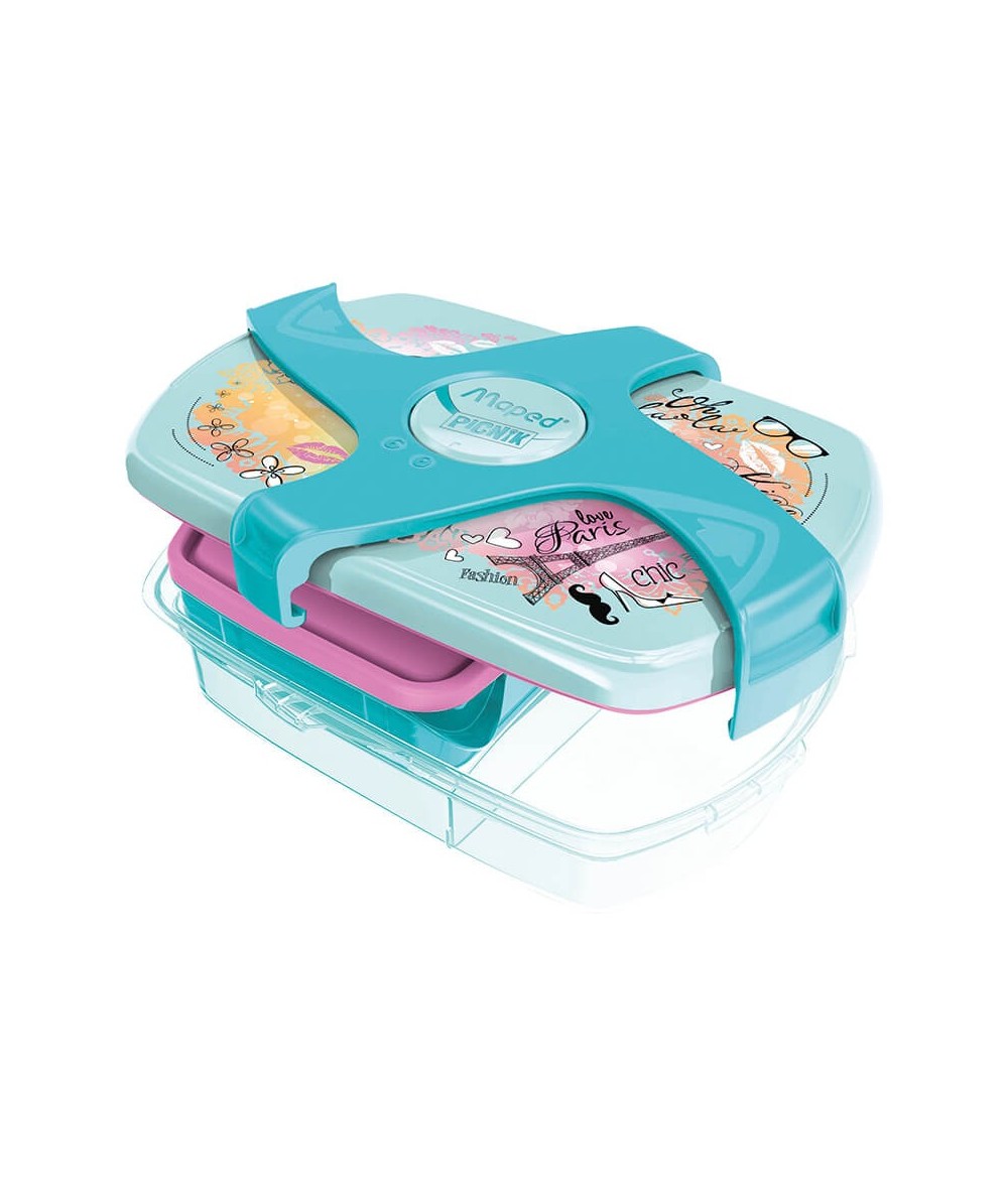  	Lunchbox 2w1 duży Maped Picnik Concept Paris turkusowy śniadaniówka BPA FREE 