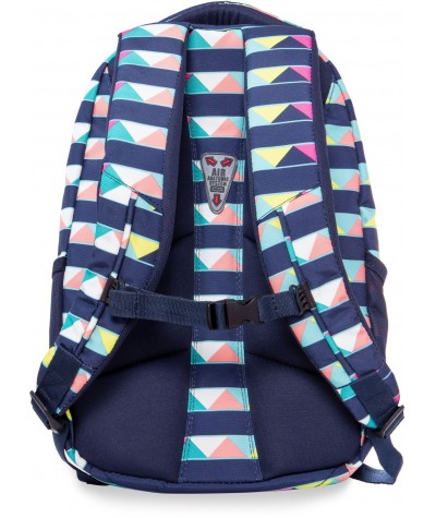 Plecak szkolny z pasem piersiowym w trójkąty dla dziewczyny CoolPack Cancun Vance
