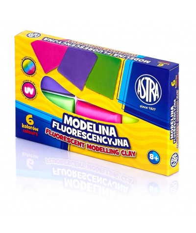 Modelina fluorescencyjna Astra 6 kolorów dla dzieci