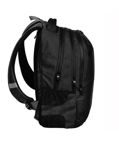 Czarny plecak szkolny młodzieżowy dla chłopaka Paso - 3 komory