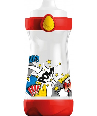 Czerowo-biała butelka z bezpiecznym zamknięciem i uchwytem Maped Picnik Mini