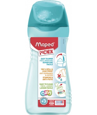 Bidon na wodę turkusowy 430ml Maped BPA free mały