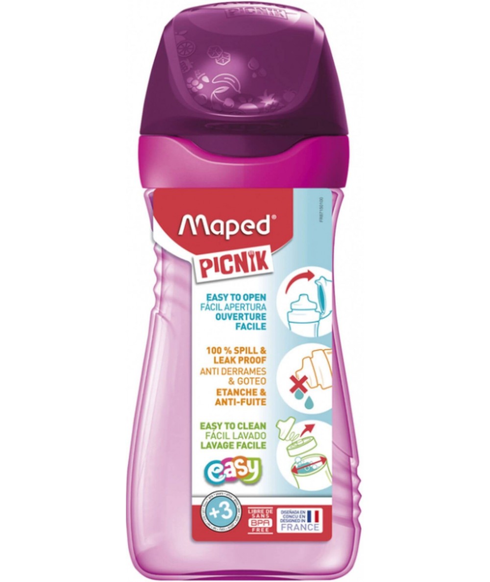 Bidon na wodę różowo-bordowy 430ml Maped BPA free mały