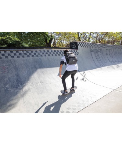 Plecak na deskorolkę czarny Herlitz be.bag be.explorer szkolny Geo Lines 2