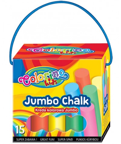 Kreda Colorino Jumbo Chalk 15 szt. MIX kolorów gruba