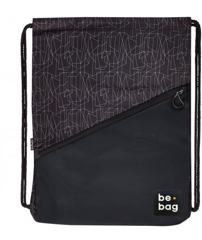 Worek sportowy czarny geometryczny wz&oacute;r Herlitz be.bag be.daily Geo Lines