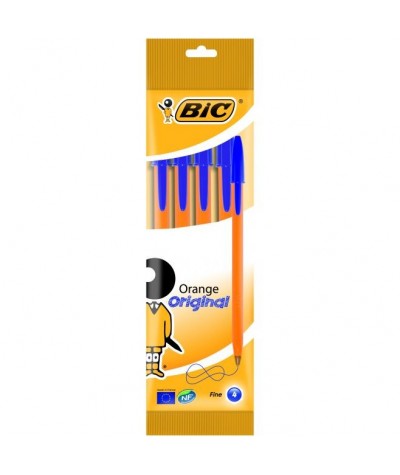 Długopisy BIC Orange z niebieskim tuszem - 4szt