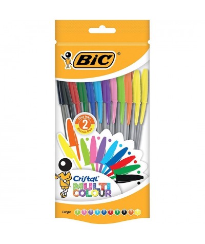 Długopisy BIC Multicolour wielokolorowe - 20szt