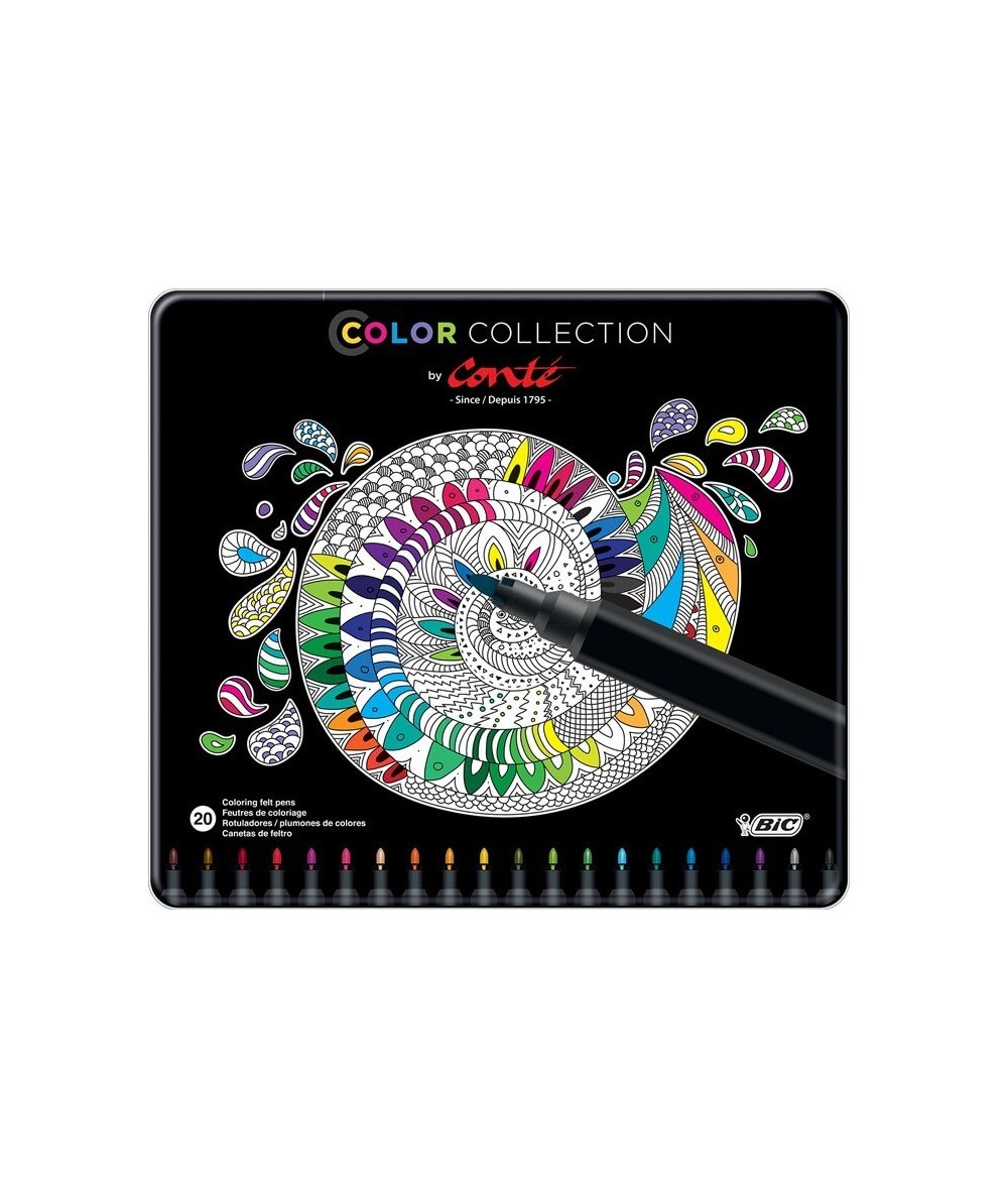 Czarne kredki BIC Color Collection 24 kolory by Conté
