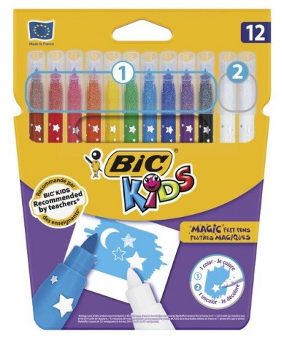 Pisaki flamastry BIC KIDS MAGIC 10 kolorów zmazywalne