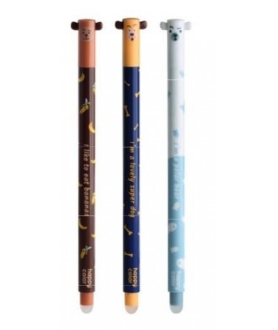 Długopis zmazywalny Happy Color z pieskiem uszatki niebieski 0,5mm - MIX