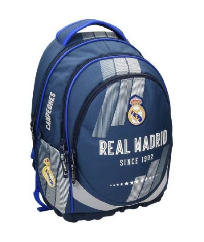 Plecak Real Madryt ergonomiczny z twardym dnem niebieski