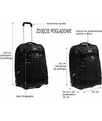 Walizka dla dzieci młodzieżowa walizka średnia czarna CoolPack Explorer