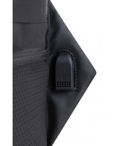 Plecak antykradzieżowy na laptopa 15,6" męski czarny r-bag Fort Black