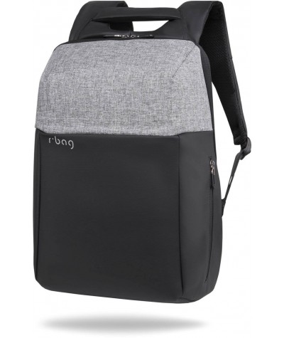 Plecak antykradzieżowy męski na laptopa 15,6" i r-bag Fort Gray szary z USB