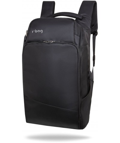 Plecak do pracy biznesowy męski na laptopa 15,6" r-bag Forge Black czarny z USB