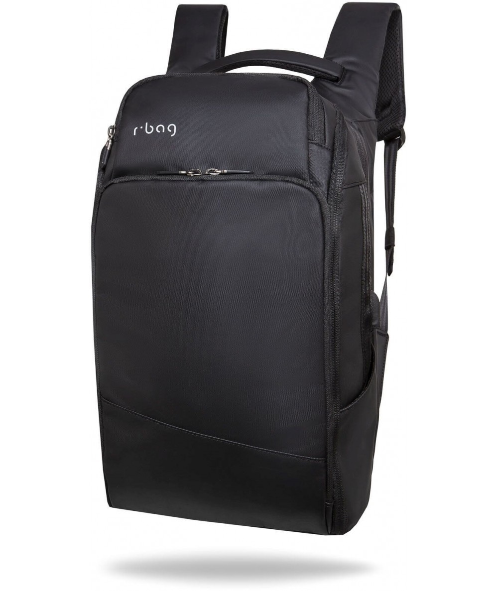 Plecak do pracy biznesowy męski na laptopa 15,6" r-bag Forge Black czarny z USB