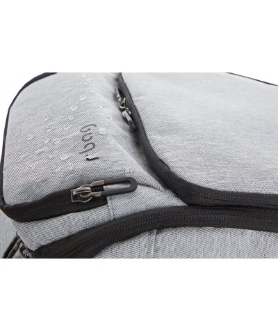 Szary plecak męski do pracy biznesowy na laptopa 15,6" szary r-bag Forge Gray