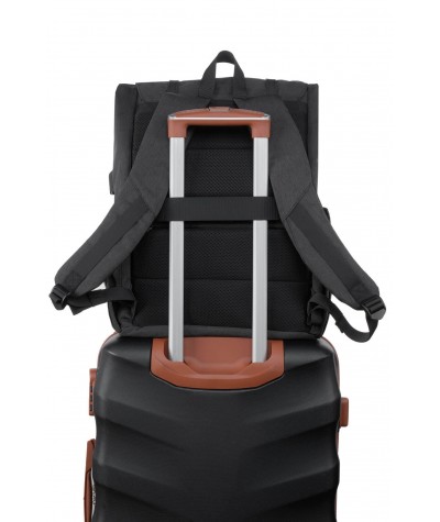 Plecak bagaż podręczny męski miejski na laptopa 15,6" czarny r-bag Packer Black