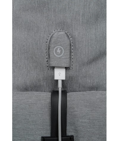 Plecak z USB szary r-bag Packer Gray