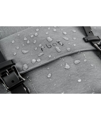 Wodoodporny plecak kostka męski miejski na laptopa 15,6" szary r-bag Packer Gray