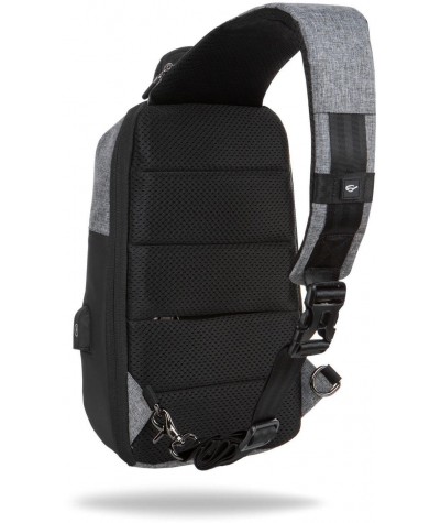 Wygodny plecak na jedno ramię męski szary modny miejski r-bag Magnet Grey