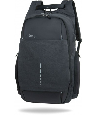 Plecak męski na laptopa 15,6" r-bag Drum Black czarny z USB na walizkę