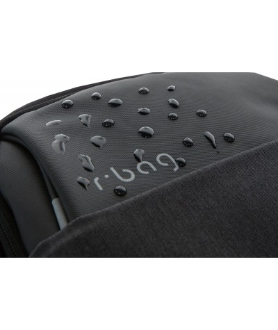 Nieprzemakalny plecak męski czarny na laptopa 15,6" r-bag Drum Black podróżny z USB