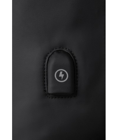 Plecak na laptop 15,6" męski czarny wodoodporny r-bag Acro Black