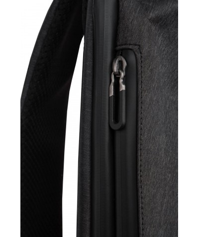 Plecak z USB miejski na jedno ramię A4 męski czarny r-bag Pump Black