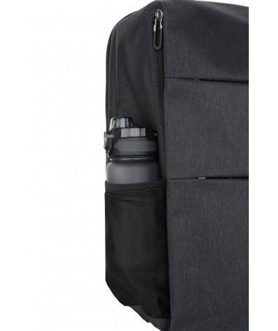 Plecak męski do pracy na laptopa 15,6" czarny r-bag Forge Black modny