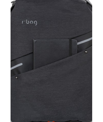 Czarny plecak antykradzieżowy z USB męski na laptopa 15,6" r-bag Bunker
