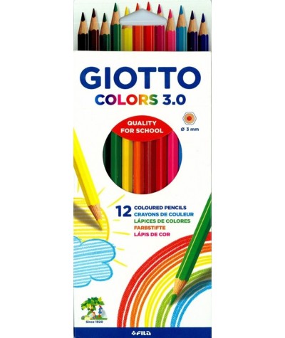 Kredki Giotto Colors 3.0 ołówkowe 12 kolorów