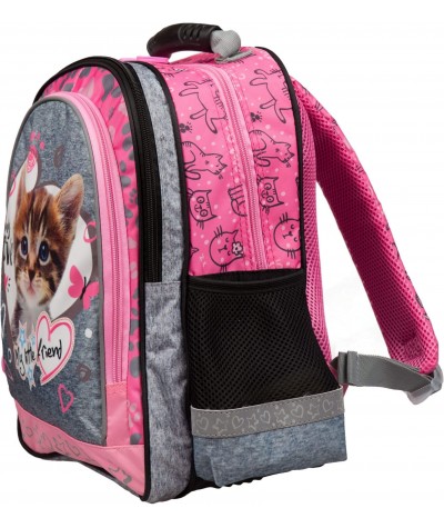  	Różowy plecak koty plecak kot dla dziewczynki z kieszenią na bidon plecaki koty My Little Friend