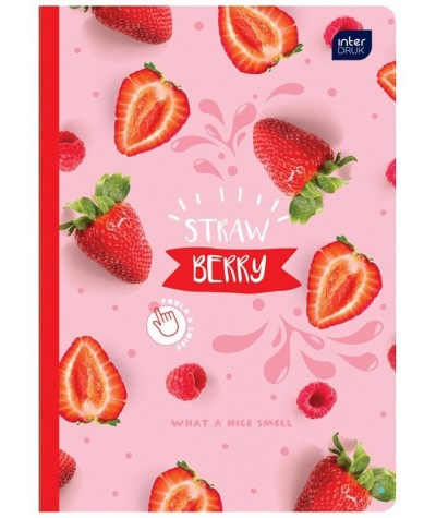 Zeszyty o zapachu truskawki Strawberry pachnący 60 kartek w linie InterDruk
