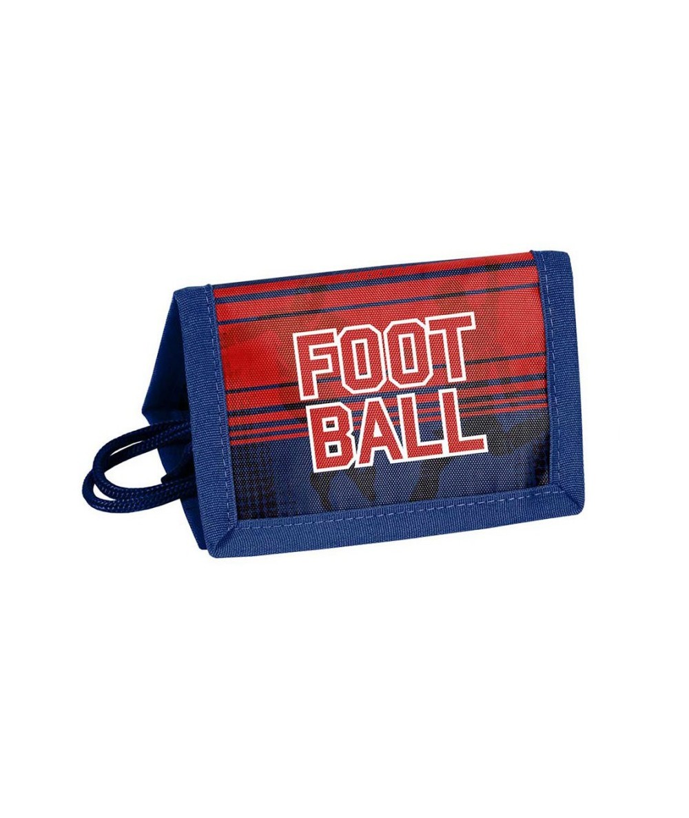 Portfelik dziecięcy z piłką czerwono niebieski PASO FOOTBALL