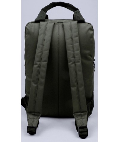 Plecak torba 2 w 1 Twin kwadratowy zielony miejski modny