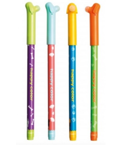 Długopis zmazywalny uszatki KOLOROWE PIESKI M&G Happy Color