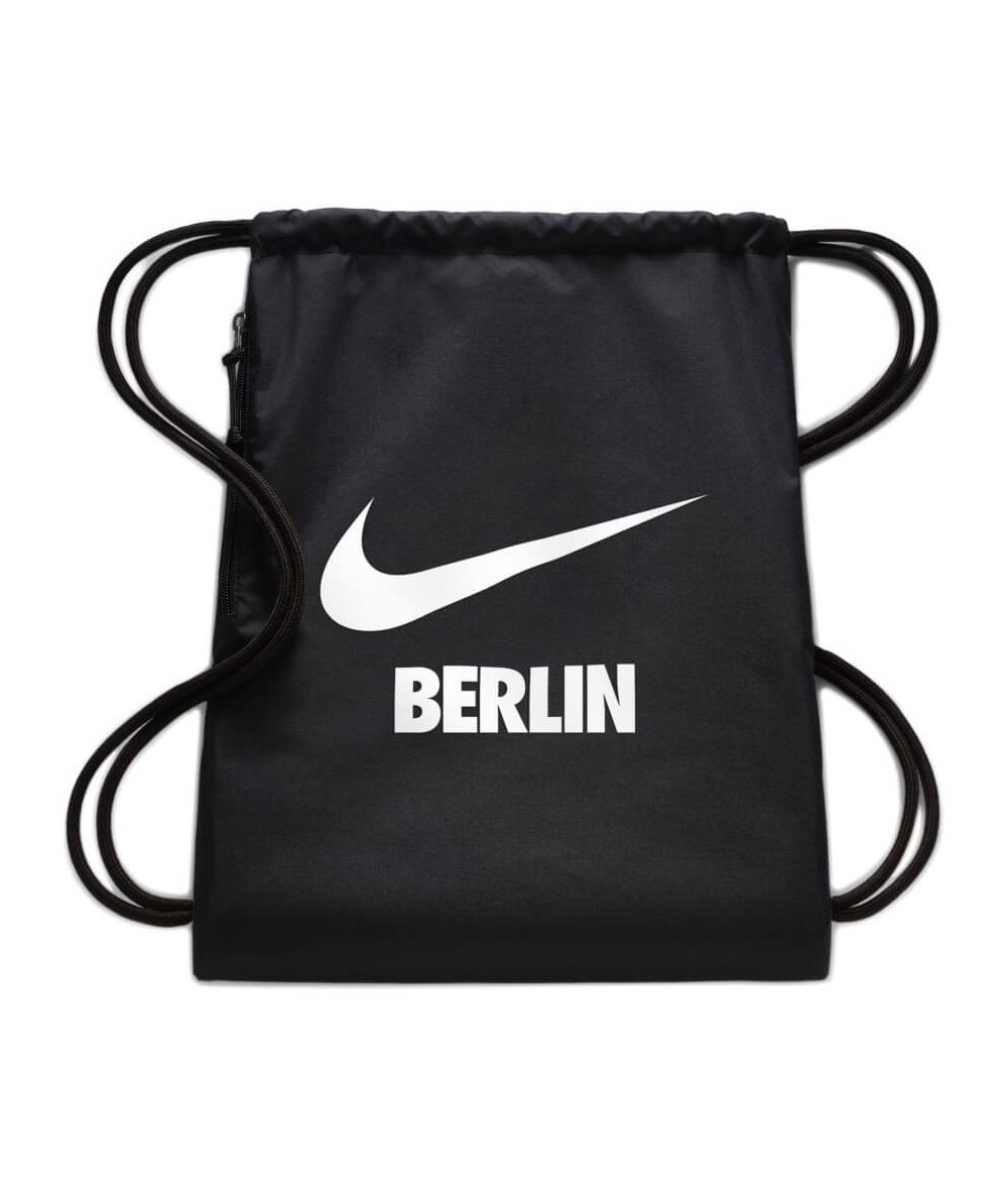 Czarny worek sportowy NIKE CITY z napisem BERLIN wytrzymały