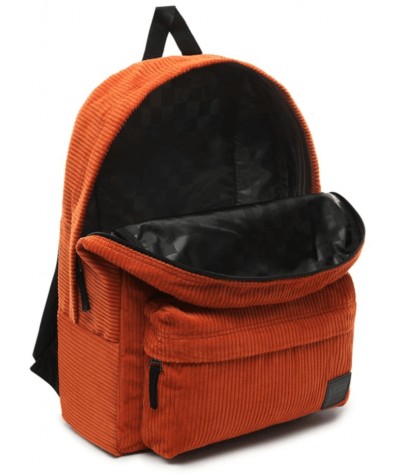 VANS plecak sztruksowy Deana II Potters Clay pomarańczowy bawełna