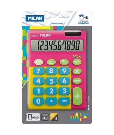 Kalkulator Milan 10 pozycji Touch Duo Mix różowy