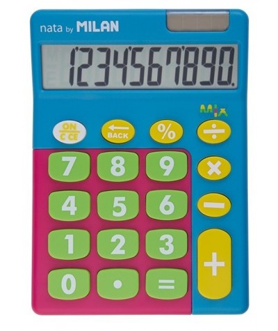Kalkulator Milan 10 pozycji Touch Duo Mix duże przyciski niebieski