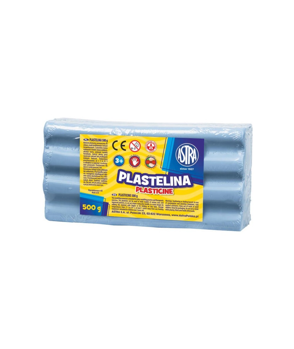 Duża plastelina BŁĘKITNA 500g ASTRA light blue