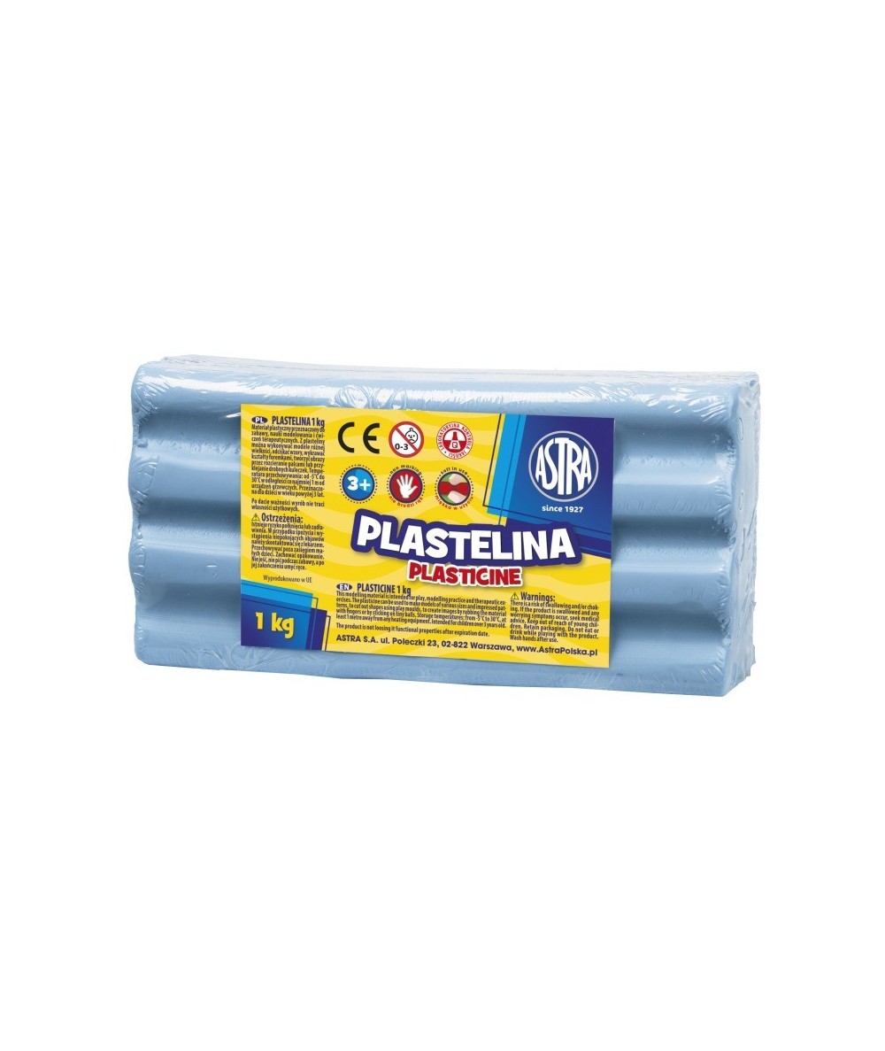 Kilogramowa plastelina NIEBIESKA JASNA 1000g ASTRA light blue