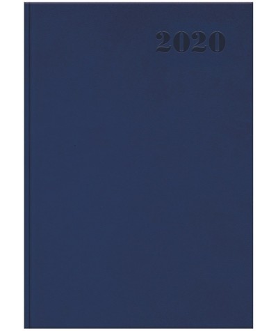 Kalendarz A4 2020 książkowy TWARDA OPRAWA eko skóra GRANATOWY