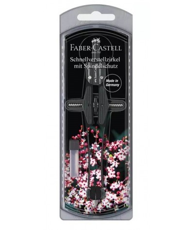 Cyrkiel Faber-Castell Girls + rysik w etui DZIEWCZĘCY w kwiaty