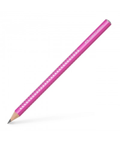 Ołówek Faber-Castell Jumbo gruby dla dzieci różowy z brokatem