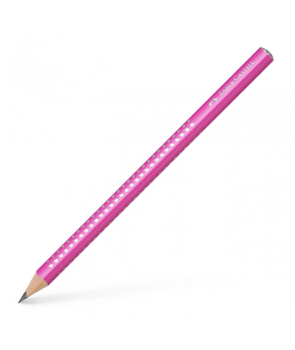 Ołówek Faber-Castell Jumbo gruby dla dzieci różowy z brokatem